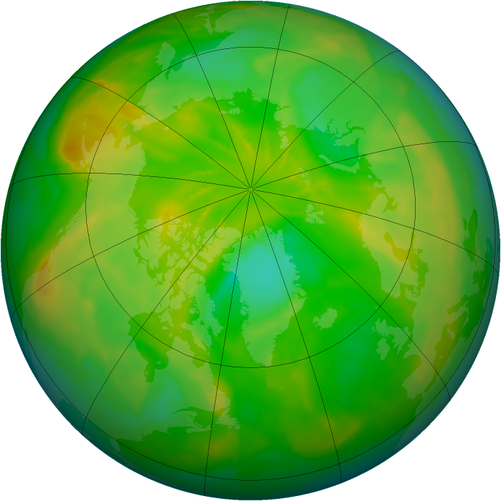 Arctic ozone map for 16 June 2014